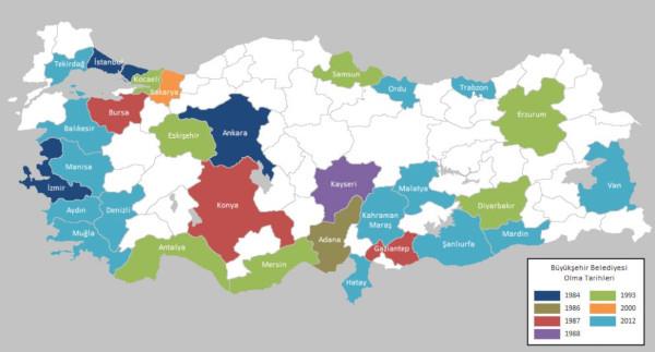 Büyükşehirlerin Merkez İlçeleri Listesi